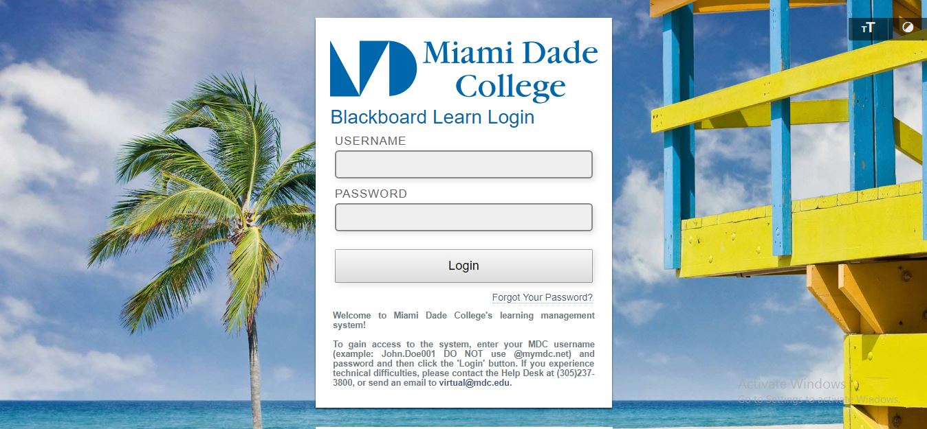 HOW TO LOGIN AND RECOVER MDC BLACKBOARD